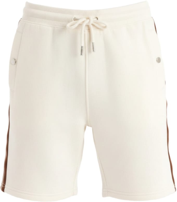 OMBRE Korte Broek - Regular Fit - Katoen - Gestreept Crème M