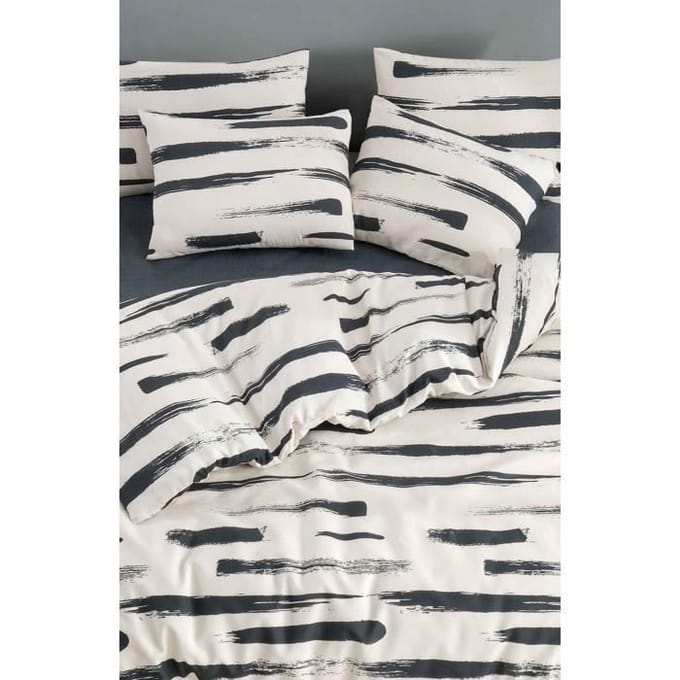 Beddengoedset - 1 dekbedovertrek 220 x 240 cm + 2 kussenslopen 60 x 60 cm - 65% katoen, 35% polyester - Wit wit