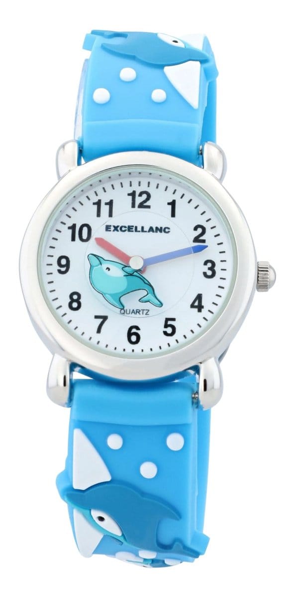 EXCELLANC Excellanc kinderhorloge zilverroze, Mineralglas