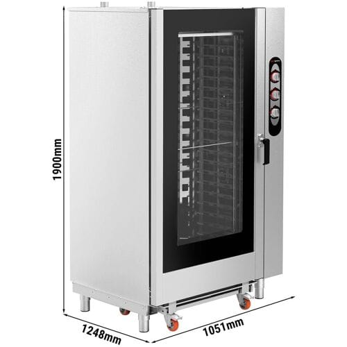 GGM Gastro Kombidämpfer - Manuell - 40x GN 1/1 oder 20x GN 2/1 - inkl. Tablettwagen
