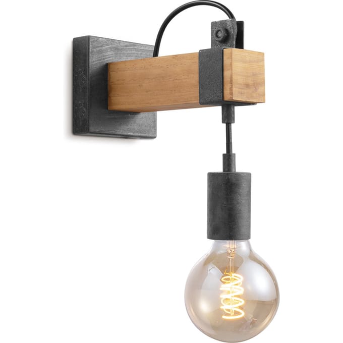 Home Sweet Home Denton - Wandlamp van bamboe en metaal - E27