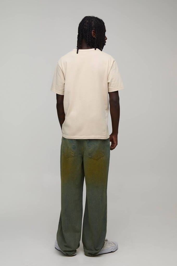 Relaxed Getinte Jeans | Green | Size 28