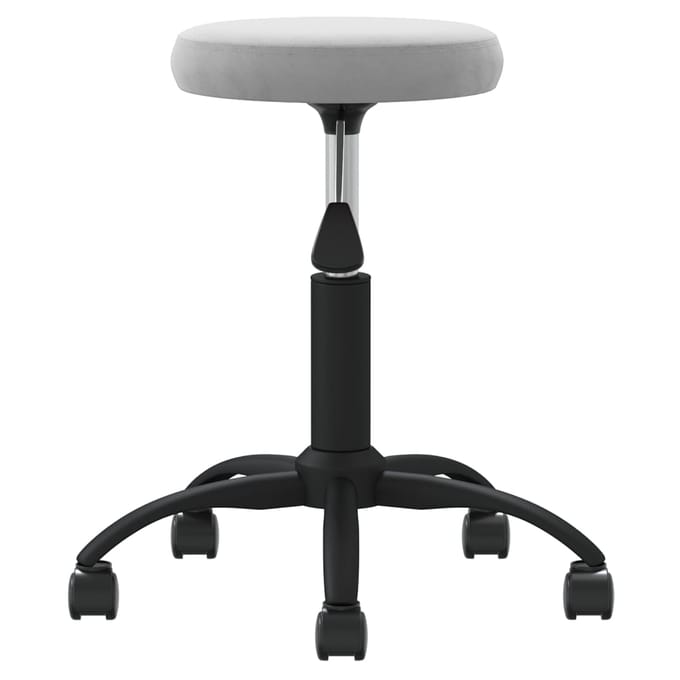 vidaXL - Eetkamerstoel - fluweel - lichtgrijs