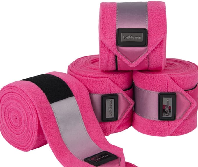 LeMieux Spectrum Polo Bandages Grey/Watermelon - L