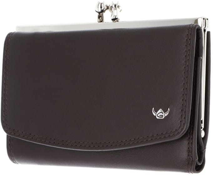 Golden Head Leren portemonnee Polo RFID Protect Bügelbörse 2255 Dunkelbraun donkerbruin