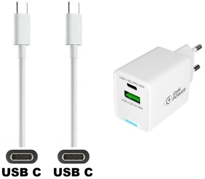 45W super snellader met 2 poorten. Oplader met sterke 1,5m USB C naar C kabel. PD lader adapter past op Google Pixel 5, Pixel 5a, Pixel 6, Pixel 6a, Pixel 6 Pro, Pixel 7, Pixel 7a, Pixel 7 Pro, Pixel 8, Pixel 8a