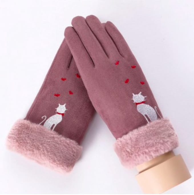 Hidzo Dames Handschoenen Lila Maat S/M