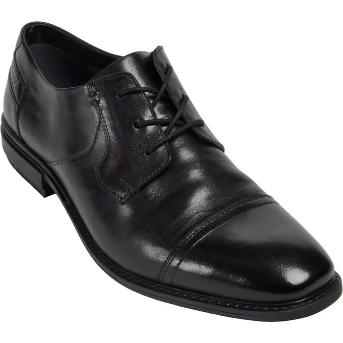 Pod Savage Leer/Textiel Heren Zwart Veterschoenen