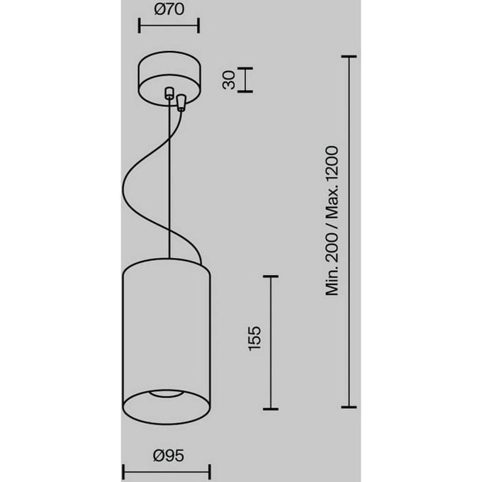 Maytoni LED hanglamp Efir, wit, Ø 9,5 cm, 25 W, 38°
