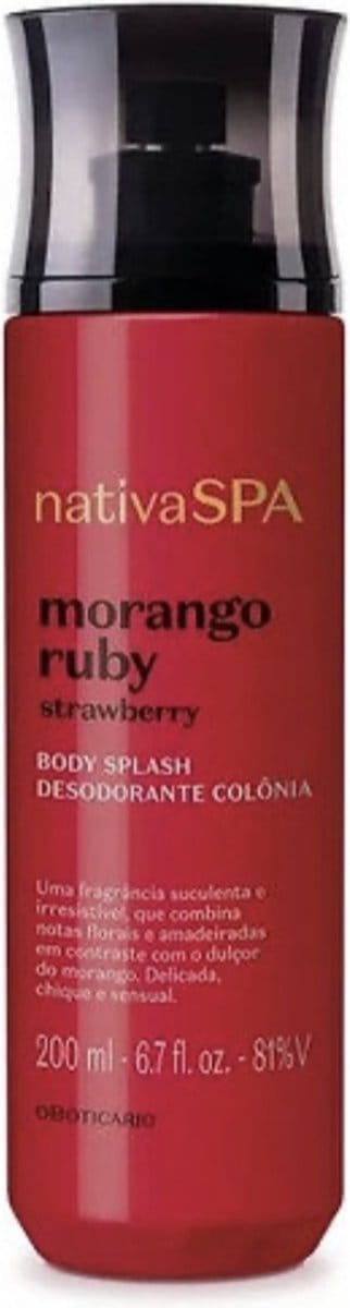 Nativa Spa Body Splash Aardbei Robijn, 200ml