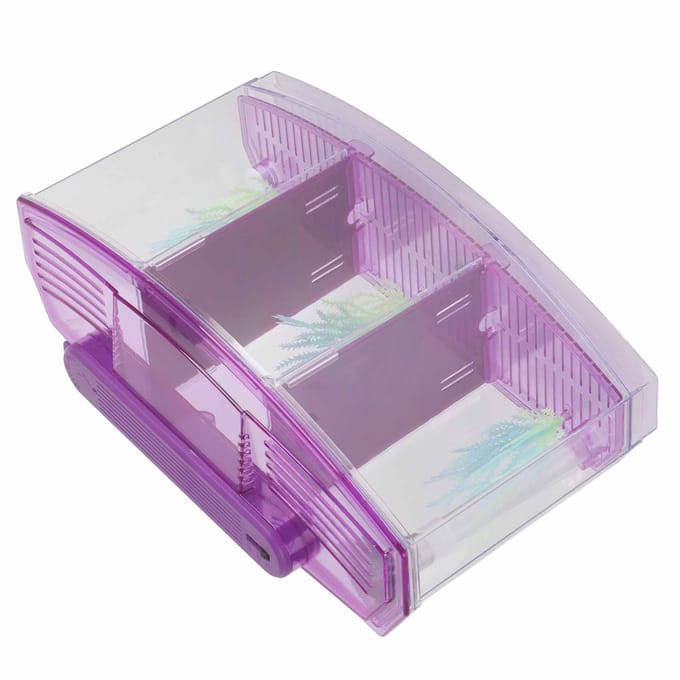 Aquarium LED en acrylique à trois compartiments pour petits poissons Type 2