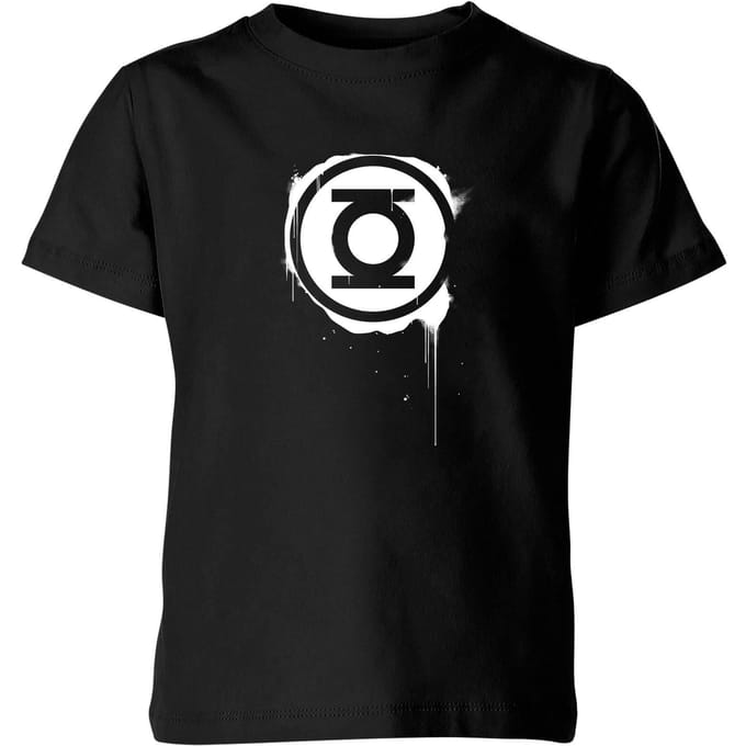 Justice League Graffiti Green Lantern Kids' T-Shirt - Black - 122/128 (7-8 jaar)