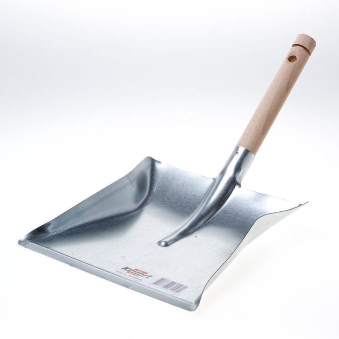STOFBLIK STAAL 220mm m.HOUTEN STEEL
