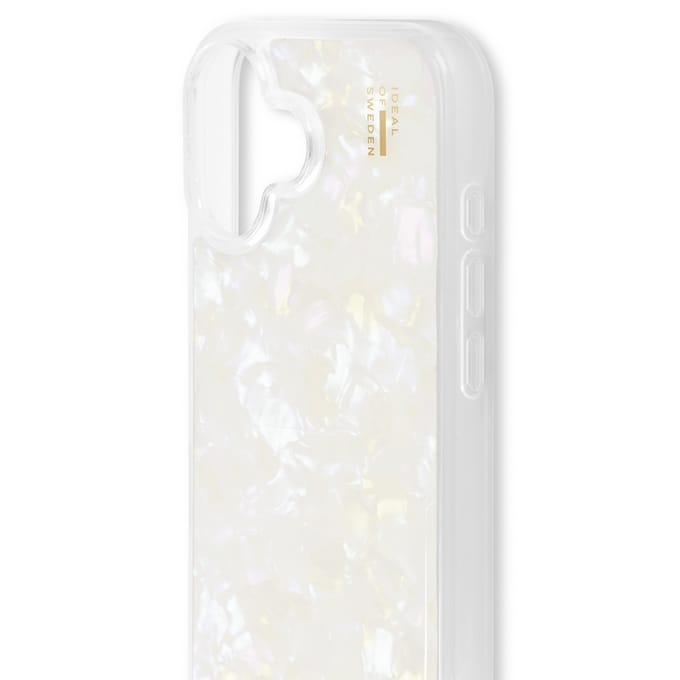 iDeal of Sweden Pearlized Case geschikt voor Apple iPhone 16 - Wit