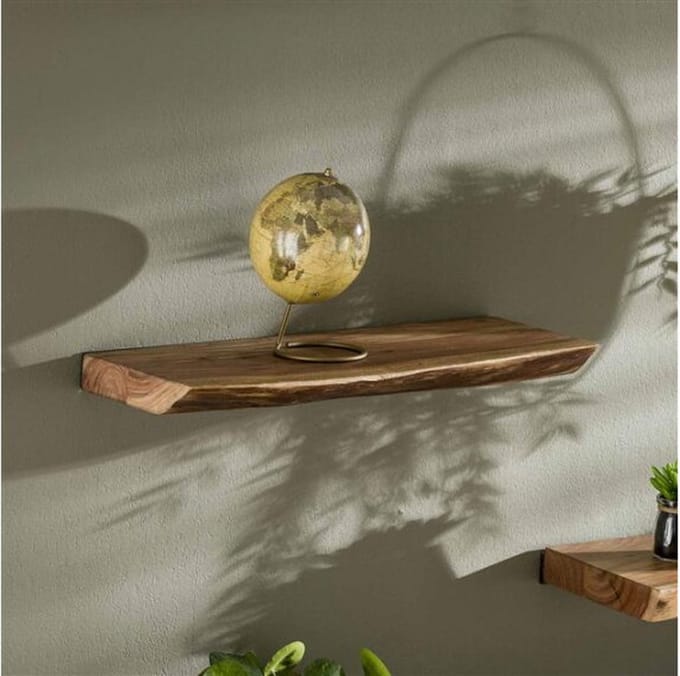 Wandplank Edge 60 cm Acacia - Naturel