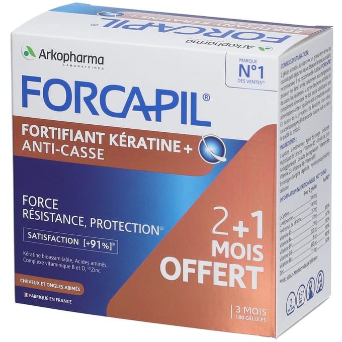 Forcapil Keratine+ Lot Caps 180
