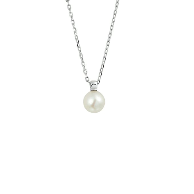 Zilver Gerhodineerde Collier parel 1 1318368