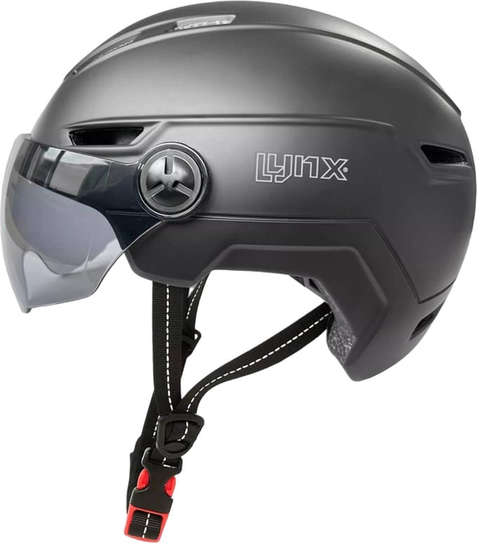 Lynx Speed Pedelec Helm met Visier - Zwart - Visor Pro Fietshelm Medium