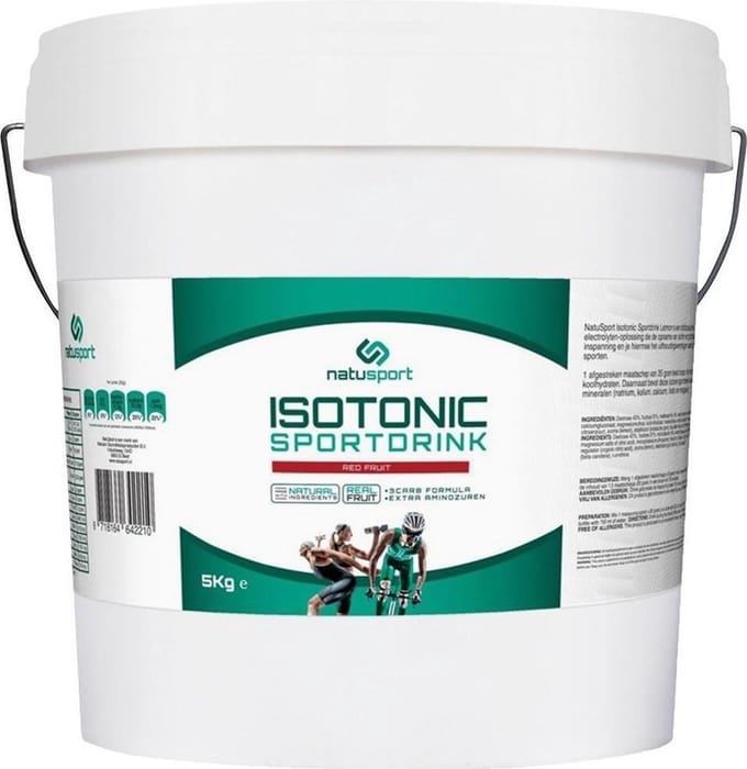 Natusport Isotone Sportdrank - Elektrolyten & Koolhydraten - Emmer - Rood Fruit - 5kg