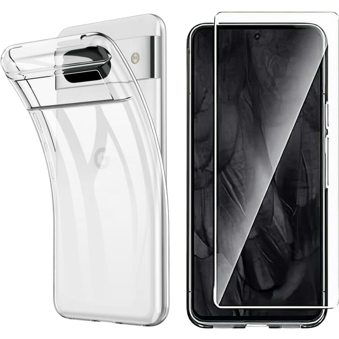 CaseBody Pixel 8 Pro Hoesje met Gehard Glas Screenprotector Transparant