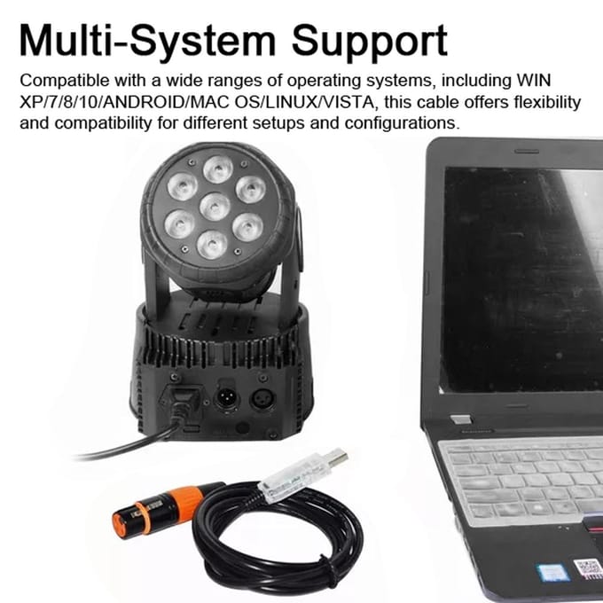 USB mannelijk naar XLR 3-pins vrouwelijke adapterkabel USB DMX512 interface-adapterkabel met ingebouwde FTDI 3 Meters black