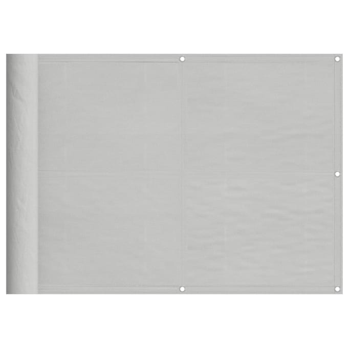 vidaXL - Balkonscherm - 75x600 - cm - 100% - oxford - polyester - lichtgrijs