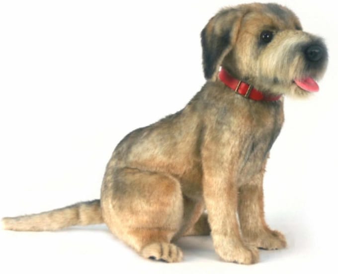 Hansa pluche Border Terrier - honden knuffel - 44 cm - huisdier knuffel