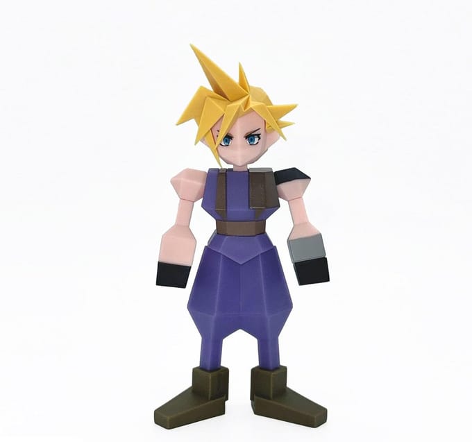 Cloud Strife Actiefiguur 15 cm - Beweegbaar Figuur uit Final Fantasy VII