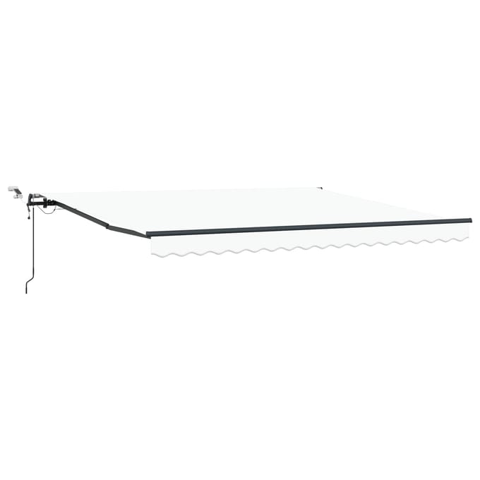 vidaXL - Uitschuifbare - luifel - Wit - 400 - × - 350 - cm - Polyester