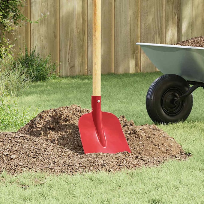 vidaXL - Schep - Hoofd - Rood - 32 - x - 24,5 - cm - Gepoedercoat - staal