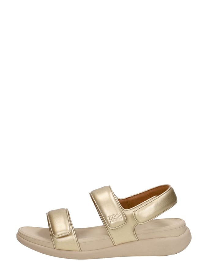FitFlop F-Mode Go Adjustable Flatform Sandals Sandalen Plat - Goudkleur - Maat 39