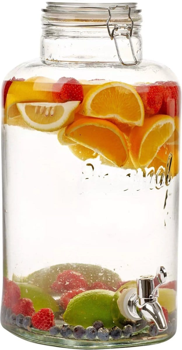 HANOO Drankdispenser / Limonadekan XL - Glas - 8L