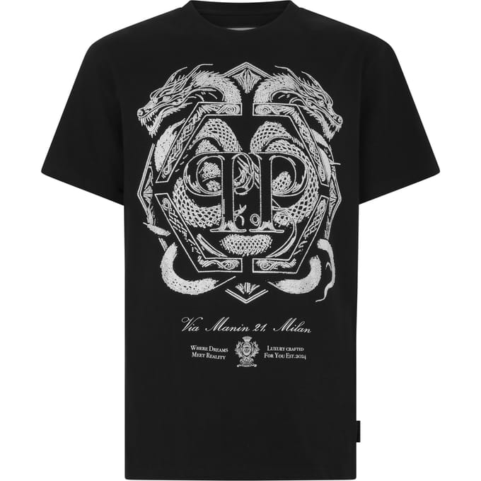 Round Neck T-Shirt Full Of Stones Dragon