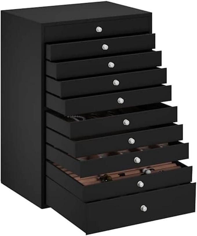 Grote Sieradendoos met 10 Lagen - Sieraden Organizer voor Halskettingen en Ringen
