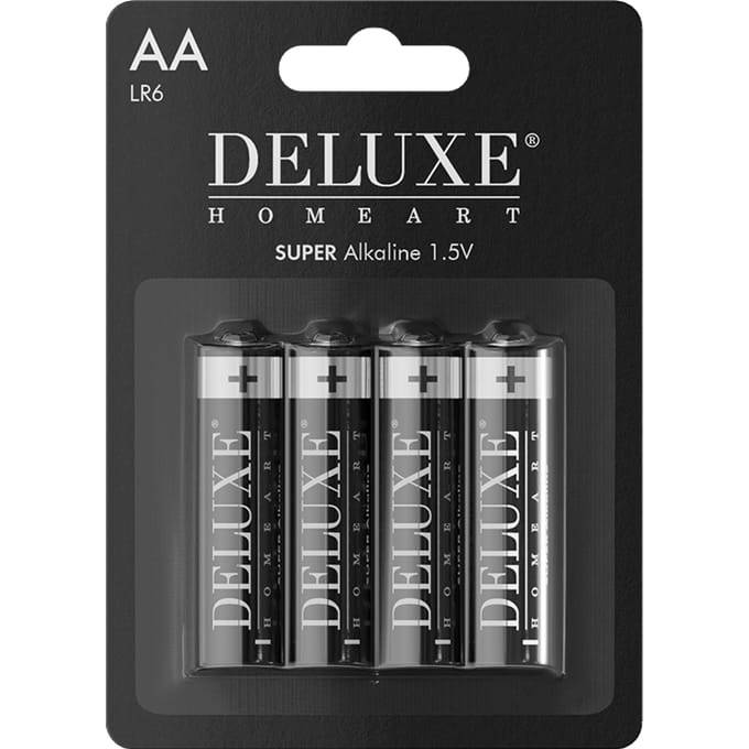 DeLuxe Homeart AA Batterijen 4 stuks Super Alkaline