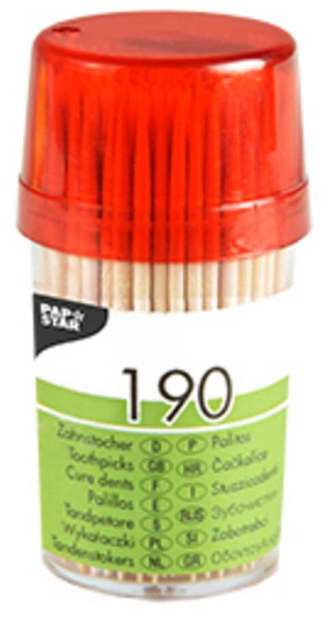PAPSTAR tandenstokers hout rond 65mm