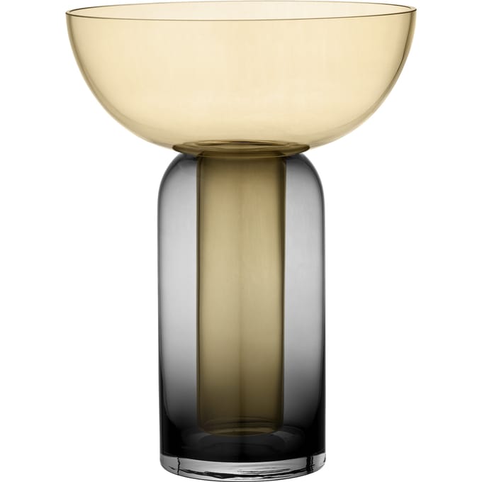 AYTM Vaas Torus, amberkleurig, Ø 25 cm, hoogte 33 cm, glas