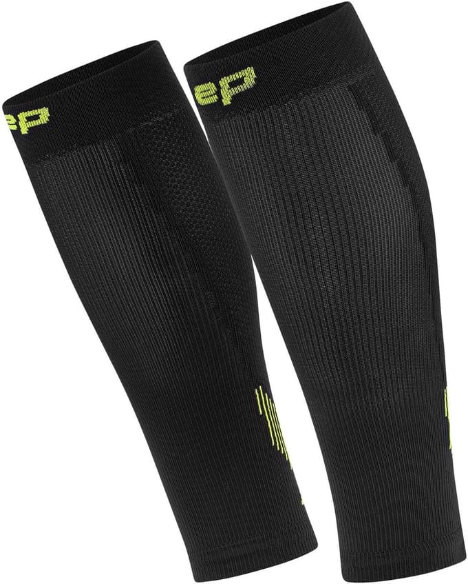 CEP Run Compressie Kuit Sleeves - Zwart/Groen - Kuitomvang Dames 39-44 cm