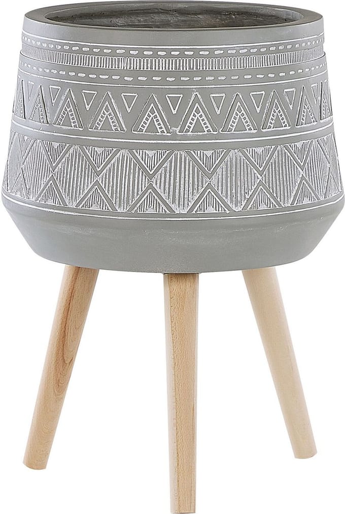 MALAKI - Plantenbak - Lichtgrijs - 44 cm - Magnesiumoxide