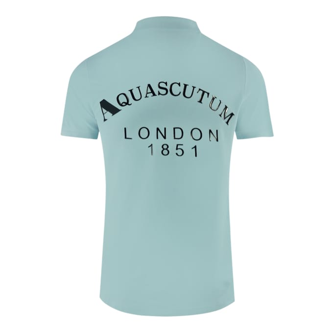 Aquascutum Londen 1851 Lichtblauwe Poloshirt