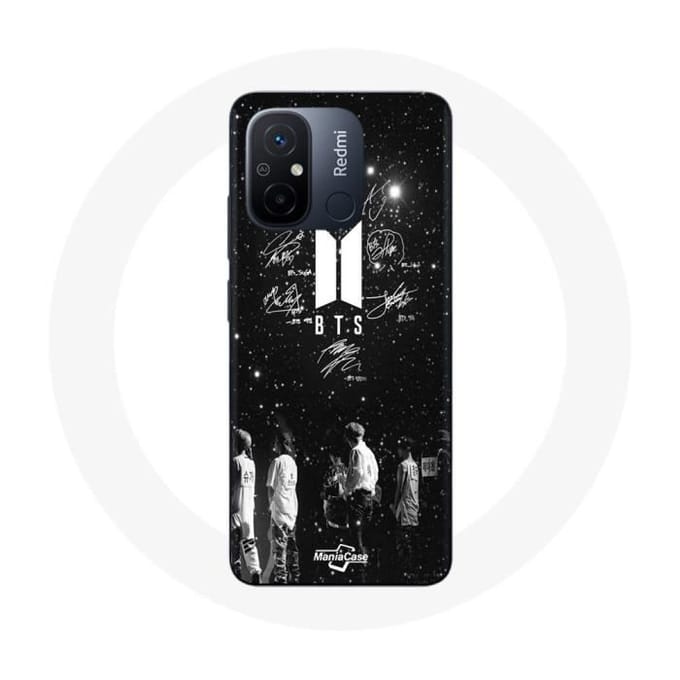 Hoesje - BTS - Xiaomi Redmi 12C - Flexibel - Zwart - BTS Leden