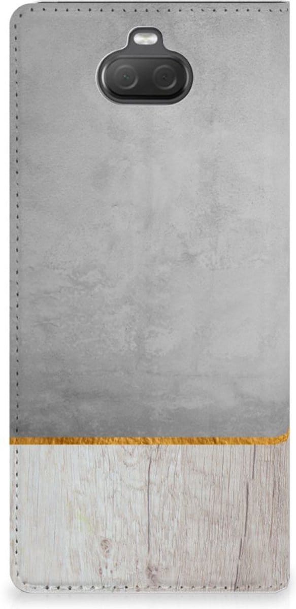 Sony Xperia 10 Plus Book Wallet Case Wood Concrete