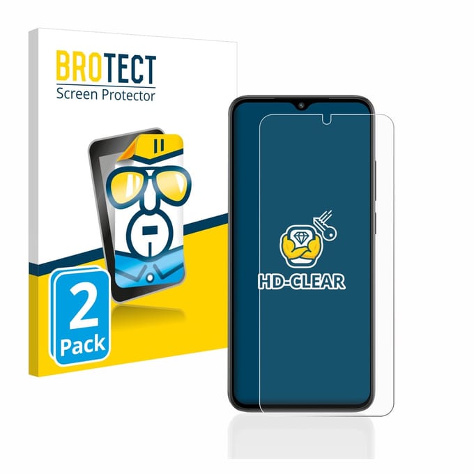 BROTECT - Screenprotector voor Xiaomi Redmi A2 - Folie Beschermfolie transparant 2 Stuks