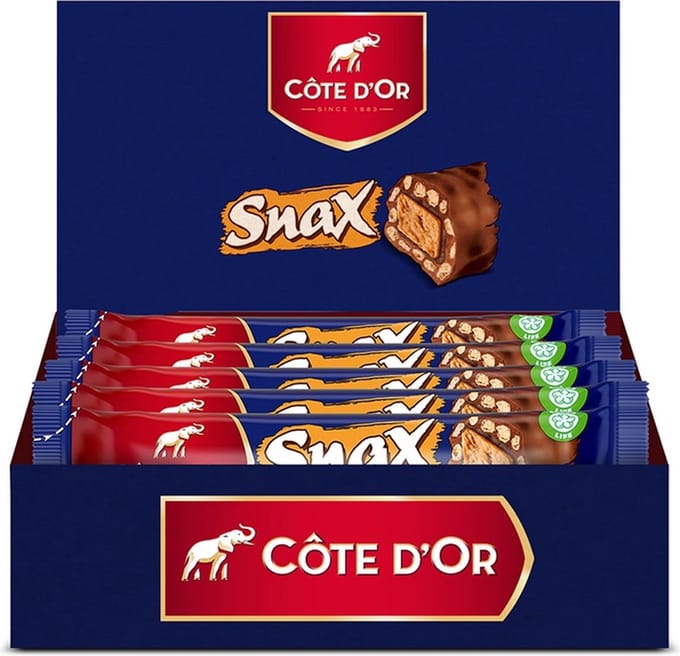 Côte d'Or Snax big size - gepofte rijst - 60g x 25