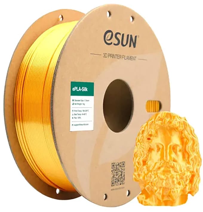 eSun PLA-Silk Goud / Gold - 1 kg - 1.75 mm - 3D printer en 3D pen filament