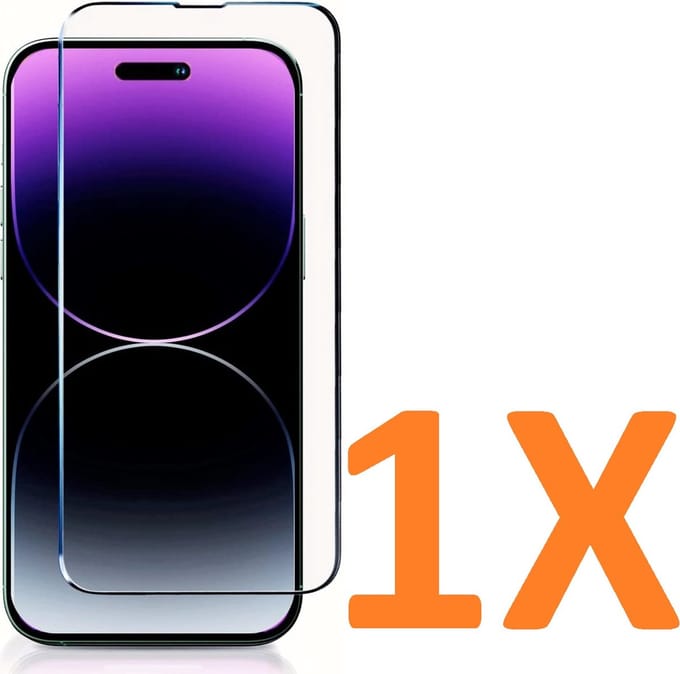 Screenprotector Glas - Tempered Glass Screen Protector- 1x Geschikt voor: Apple iPhone 15