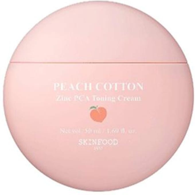 [SKINFOOD] Crème Tonifiante Pêche Coton Zinc PCA 50ml white