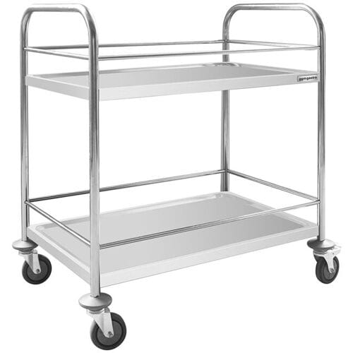 GGM Gastro Servierwagen - 805x460mm - mit 2 Abstellflächen & Verstrebung