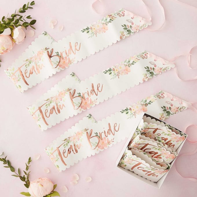 Ginger Ray - Sjerp Team Bride Rose Goud (6 stuks)