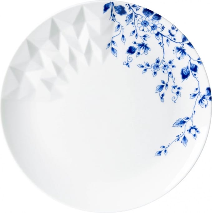 Heinen Delfts Blauw - Dinerbord Blauw Vouw - Porselein - 27 cm